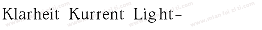 Klarheit Kurrent Light字体转换